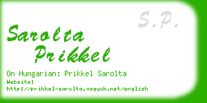 sarolta prikkel business card